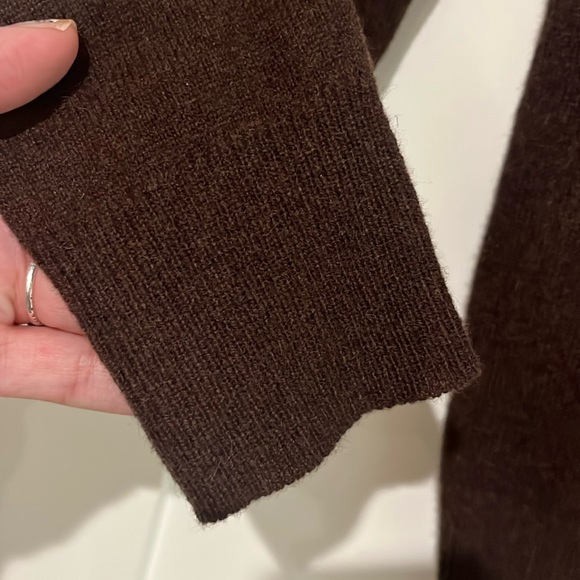 Polo Ralph Lauren Slim Fit Washable Cashmere Brown Turtleneck Sweater - Picture 3 of 8